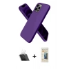 MARSİLYAN™- iPhone 12 Pro Kılıf Kozmos Yansıma Özel Seri - Siyah 6D Mat Seramik Hayalet Nano Ekran Koruyucu + Kamera Lens Koruma Cam - SF