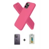 MARSİLYAN™- iPhone 12 Pro Kılıf Kozmos Yansıma Özel Seri - Siyah Polymer Nano Ekran Koruyucu + Neon Fosforlu Kamera Lens - BZ