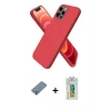 MARSİLYAN™- iPhone 12 Pro Kılıf Kozmos Yansıma Özel Seri - Siyah Polymer Nano Ekran Koruyucu + Gümüş Metal Kamera Lens Koruma Cam