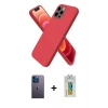 MARSİLYAN™- iPhone 12 Pro Kılıf Kozmos Yansıma Özel Seri - Siyah Polymer Nano Ekran Koruyucu + Neon Fosforlu Kamera Lens - MI