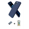 MARSİLYAN™- iPhone 12 Pro Kılıf Kozmos Yansıma Özel Seri - Siyah Polymer Nano Ekran Koruyucu + Metal Kamera Lens Koruma Cam - KI