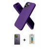 MARSİLYAN™- iPhone 12 Pro Kılıf Kozmos Yansıma Özel Seri - Siyah Polymer Nano Ekran Koruyucu + Neon Fosforlu Kamera Lens - YL