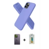 MARSİLYAN™- iPhone 12 Pro Kılıf Kozmos Yansıma Özel Seri - Siyah Polymer Nano Ekran Koruyucu + Neon Fosforlu Kamera Lens - YL