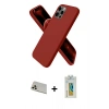 MARSİLYAN™- iPhone 12 Pro Kılıf Kozmos Yansıma Özel Seri - Siyah Polymer Nano Ekran Koruyucu + Rainbow Kamera Lens Koruma Cam - GD