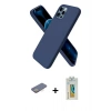 MARSİLYAN™- iPhone 12 Pro Kılıf Kozmos Yansıma Özel Seri - Siyah Polymer Nano Ekran Koruyucu + Renkli Kamera Lens Koruma Cam - SI