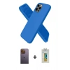 MARSİLYAN™- iPhone 12 Pro Kılıf Kozmos Yansıma Özel Seri - Siyah Polymer Nano Ekran Koruyucu + Neon Fosforlu Kamera Lens - SI