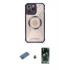 MARSİLYAN™- iPhone 12 Pro Kılıf Kutup Modern - Şeffaf 360 Full Body Arka Koruyucu + Shine Kamera Lens Koruma Cam - GD
