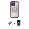 MARSİLYAN™- iPhone 12 Pro Kılıf Kutup Modern - Şeffaf 360 Full Body Arka Koruyucu + Metal Kamera Lens Koruma Cam - GD