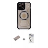 MARSİLYAN™- iPhone 12 Pro Kılıf Kutup Modern - Şeffaf Uv Polymer Nano Ekran Koruyucu + Shine Kamera Lens Koruma Cam - SABE