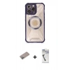 MARSİLYAN™- iPhone 12 Pro Kılıf Kutup Modern - Şeffaf Uv Polymer Nano Ekran Koruyucu + Shine Kamera Lens Koruma Cam - SABE