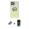 MARSİLYAN™- iPhone 12 Pro Kılıf Kutup Yansıma Özel Seri - Şeffaf 360 Full Body Arka Koruyucu + Metal Kamera Lens Koruma Cam - AKYL