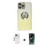 MARSİLYAN™- iPhone 12 Pro Kılıf Kutup Yansıma Özel Seri - Şeffaf 360 Full Body Arka Koruyucu + Shine Kamera Lens - MI
