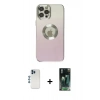 MARSİLYAN™- iPhone 12 Pro Kılıf Kutup Yansıma Özel Seri - Şeffaf 360 Full Body Arka Koruyucu + Shine Kamera Lens - MI