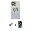 MARSİLYAN™- iPhone 12 Pro Kılıf Kutup Yansıma Özel Seri - Şeffaf 360 Full Body Arka Koruyucu + Shine Kamera Lens Koruma Cam - GI