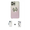 MARSİLYAN™- iPhone 12 Pro Kılıf Kutup Yansıma Özel Seri - Şeffaf Uv Polymer Nano Ekran Koruyucu + Shine Kamera Lens - MI