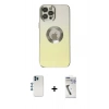 MARSİLYAN™- iPhone 12 Pro Kılıf Kutup Yansıma Özel Seri - Şeffaf Uv Polymer Nano Ekran Koruyucu + Shine Kamera Lens - MI
