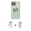 MARSİLYAN™- iPhone 12 Pro Kılıf Kutup Yansıma Özel Seri - Şeffaf Uv Polymer Nano Ekran Koruyucu + Shine Kamera Lens - MI