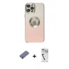 MARSİLYAN™- iPhone 12 Pro Kılıf Kutup Yansıma Özel Seri - Şeffaf Uv Polymer Nano Ekran Koruyucu + Metal Kamera Lens Koruma Cam - GD