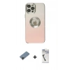 MARSİLYAN™- iPhone 12 Pro Kılıf Kutup Yansıma Özel Seri - Şeffaf Uv Polymer Nano Ekran Koruyucu + Shine Kamera Lens Koruma Cam - SH