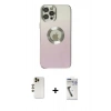 MARSİLYAN™- iPhone 12 Pro Kılıf Kutup Yansıma Özel Seri - Şeffaf Uv Polymer Nano Ekran Koruyucu + Shine Kamera Lens - GD