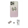 MARSİLYAN™- iPhone 12 Pro Kılıf Kutup Yansıma Özel Seri - Şeffaf Uv Polymer Nano Ekran Koruyucu + Shine Kamera Lens Koruma Cam - SABE