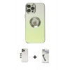 MARSİLYAN™- iPhone 12 Pro Kılıf Kutup Yansıma Özel Seri - Şeffaf Uv Polymer Nano Ekran Koruyucu + Shine Kamera Lens - GD