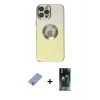 MARSİLYAN™- iPhone 12 Pro Kılıf Kutup Yansıma Özel Seri - Siyah 360 Mat Full Body Arka Koruyucu + Metal Kamera Lens Koruma Cam - KUYL