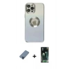 MARSİLYAN™- iPhone 12 Pro Kılıf Kutup Yansıma Özel Seri - Siyah 360 Mat Full Body Arka Koruyucu + Metal Kamera Lens Koruma Cam - MI