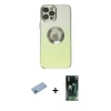 MARSİLYAN™- iPhone 12 Pro Kılıf Kutup Yansıma Özel Seri - Siyah 360 Mat Full Body Arka Koruyucu + Shine Kamera Lens Koruma Cam - MI