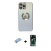 MARSİLYAN™- iPhone 12 Pro Kılıf Kutup Yansıma Özel Seri - Siyah 360 Mat Full Body Arka Koruyucu + Shine Kamera Lens Koruma Cam - MI