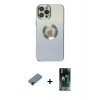 MARSİLYAN™- iPhone 12 Pro Kılıf Kutup Yansıma Özel Seri - Siyah 360 Mat Full Body Arka Koruyucu + Shine Kamera Lens Koruma Cam - SH