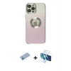MARSİLYAN™- iPhone 12 Pro Kılıf Kutup Yansıma Özel Seri - Siyah 3D Antistatik Seramik Nano Ekran Koruyucu + Shine Kamera Lens Koruma Cam - MI