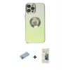 MARSİLYAN™- iPhone 12 Pro Kılıf Kutup Yansıma Özel Seri - Siyah 6D Mat Seramik Hayalet Nano Ekran Koruyucu + Shine Kamera Lens Koruma Cam - MI
