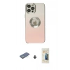 MARSİLYAN™- iPhone 12 Pro Kılıf Kutup Yansıma Özel Seri - Siyah 6D Mat Seramik Hayalet Nano Ekran Koruyucu + Renkli Kamera Lens Koruma Cam - YL