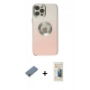 MARSİLYAN™- iPhone 12 Pro Kılıf Kutup Yansıma Özel Seri - Siyah 6D Mat Seramik Hayalet Nano Ekran Koruyucu + Metal Kamera Lens Koruma Cam - MR