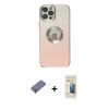 MARSİLYAN™- iPhone 12 Pro Kılıf Kutup Yansıma Özel Seri - Siyah 6D Mat Seramik Hayalet Nano Ekran Koruyucu + Metal Kamera Lens Koruma Cam - GD