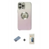 MARSİLYAN™- iPhone 12 Pro Kılıf Kutup Yansıma Özel Seri - Siyah 6D Mat Seramik Hayalet Nano Ekran Koruyucu + Shine Kamera Lens Koruma Cam - PE