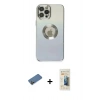 MARSİLYAN™- iPhone 12 Pro Kılıf Kutup Yansıma Özel Seri - Siyah 6D Mat Seramik Hayalet Nano Ekran Koruyucu + Shine Kamera Lens Koruma Cam - GD