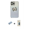 MARSİLYAN™- iPhone 12 Pro Kılıf Kutup Yansıma Özel Seri - Siyah 6D Mat Seramik Hayalet Nano Ekran Koruyucu + Shine Kamera Lens Koruma Cam - MI