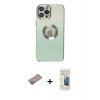 MARSİLYAN™- iPhone 12 Pro Kılıf Kutup Yansıma Özel Seri - Siyah 6D Mat Seramik Hayalet Nano Ekran Koruyucu + Shine Kamera Lens Koruma Cam - SABE