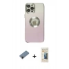 MARSİLYAN™- iPhone 12 Pro Kılıf Kutup Yansıma Özel Seri - Siyah 6D Mat Seramik Hayalet Nano Ekran Koruyucu + Shine Kamera Lens Koruma Cam - SH