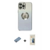MARSİLYAN™- iPhone 12 Pro Kılıf Kutup Yansıma Özel Seri - Siyah 6D Mat Seramik Hayalet Nano Ekran Koruyucu + Shine Kamera Lens Koruma Cam - GS
