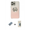 MARSİLYAN™- iPhone 12 Pro Kılıf Kutup Yansıma Özel Seri - Siyah 6D Mat Seramik Hayalet Nano Ekran Koruyucu + Metal Kamera Lens Koruma Cam - GS