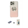 MARSİLYAN™- iPhone 12 Pro Kılıf Kutup Yansıma Özel Seri - Siyah 6D Mat Seramik Hayalet Nano Ekran Koruyucu + Renkli Kamera Lens Koruma Cam - MI