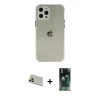 MARSİLYAN™- iPhone 12 Pro Kılıf Nova Asil Özel Seri - Şeffaf 360 Full Body Arka Koruyucu + Rainbow Kamera Lens Koruma Cam - GD