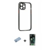 MARSİLYAN™- iPhone 12 Pro Kılıf Nova Asil Özel Seri - Şeffaf 360 Full Body Arka Koruyucu + Mavi Shine Kamera Lens Koruma Cam