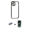 MARSİLYAN™- iPhone 12 Pro Kılıf Nova Asil Özel Seri - Şeffaf 360 Full Body Arka Koruyucu + Renkli Kamera Lens Koruma Cam - YL