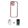 MARSİLYAN™- iPhone 12 Pro Kılıf Nova Asil Özel Seri - Şeffaf 360 Full Body Arka Koruyucu + Shine Kamera Lens - GD