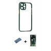 MARSİLYAN™- iPhone 12 Pro Kılıf Nova Asil Özel Seri - Şeffaf 360 Full Body Arka Koruyucu + Shine Kamera Lens Koruma Cam - GD