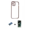 MARSİLYAN™- iPhone 12 Pro Kılıf Nova Asil Özel Seri - Şeffaf 360 Full Body Arka Koruyucu + Shine Kamera Lens Koruma Cam - GD